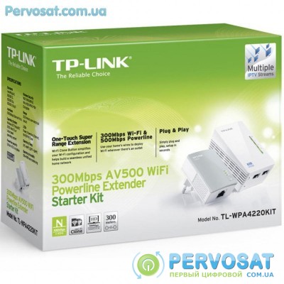 Адаптер Powerline TP-Link TL-WPA4220 KIT