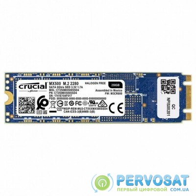 Накопитель SSD M.2 2280 250GB Micron (CT250MX500SSD4)