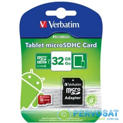 Карта памяти Verbatim 32GB microSDHC class 10 (#44044)