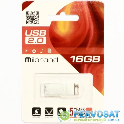 USB флеш накопитель Mibrand 16GB Сhameleon Silver USB 2.0 (MI2.0/CH16U6S)