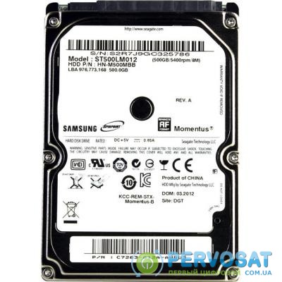Жесткий диск для ноутбука 2.5" 500GB Seagate (# ST500LT012-FR #)