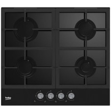 Вбудовувана газова поверхня Beko HILG64225S - Ш 60см./скло/4 конфорки/чавунні решітки/чорний Вбудовувана газова поверхня Beko HILG64225S - Ш 60см./скло/4 конфорки/чавунні решітки/чорний