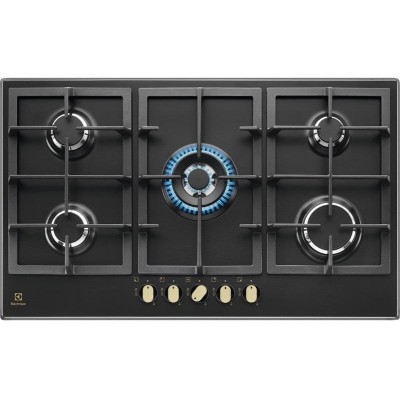 Варильна поверхня Electrolux газова, 90см, чавун, чорний