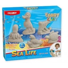 Пісок для творчості Paulinda Sandy clay Морське життя - тварини 300г 5 од