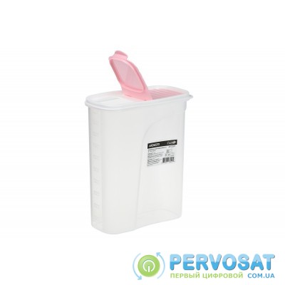 Контейнер для сипучих Ardesto Fresh 2.5 л, рожевий, пластик