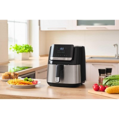 Мультипіч Sencor Vita Fryer, 1600Вт, чаша-6,5л, сенсорне керув., 10 програм, пластик, нерж. сталь-чорний