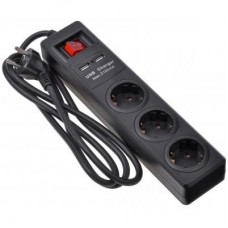 Мережевий фільтр живлення 2E 3xSchuko з вимикачем, 2хUSB, 1.8м (2E-U03ESUM1.8) Мережевий фільтр живлення 2E 3xSchuko з вимикачем, 2хUSB, 1.8м (2E-U03ESUM1.8)