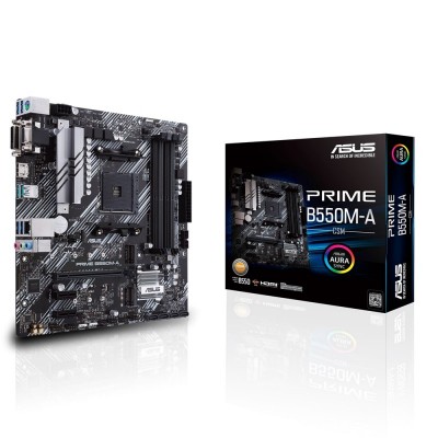 Материнcька плата ASUS PRIME B550M-A/CSM sAM4 B550 4xDDR4 M.2 HDMI DVI D-Sub CSM mATX