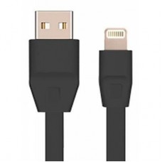 Дата кабель USB 2.0 - Lightning 2А (DR-1624) плоский (Black) 1,0м Drobak (219085) Дата кабель USB 2.0 - Lightning 2А (DR-1624) плоский (Black) 1,0м Drobak (219085)