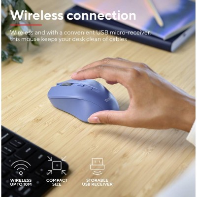 Миша Trust Mydo Silent, WL, синій