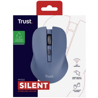 Миша Trust MYDO SILENT, WL, Синій