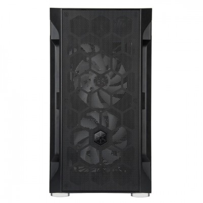 Корпус SilverStone FARA FAH1MB-PRO, без БЖ, 1xUSB3.0, 2xUSB2.0, 3x120mm ARGB fan, TG Side Panel, mATX, Black