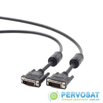Кабель мультимедийный DVI to DVI 24+1pin, 1.8m Cablexpert (CC-DVI2-BK-6)