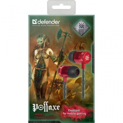 Наушники Defender Pollaxe Black-Red (64453)