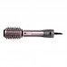 Фен-щітка Ardesto Brush Pink Touch, 1200Вт, 2 швидкості, 2 темп. режими, LED-дисплей, функція іонізації , 4 насадки, сірий+ рожевий