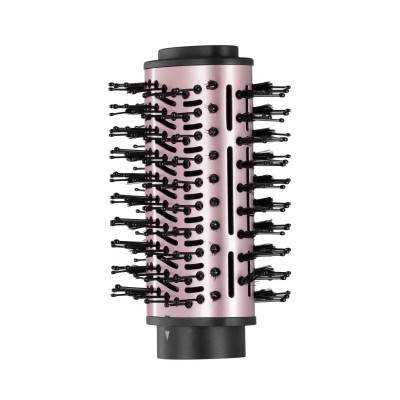 Фен-щітка Ardesto Brush Pink Touch, 1200Вт, 2 швидкості, 2 темп. режими, LED-дисплей, функція іонізації , 4 насадки, сірий+ рожевий