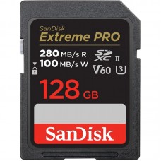 Карта пам'яті SanDisk SD  128GB C10 UHS-II U3 R280/W100MB/s Extreme Pro V60