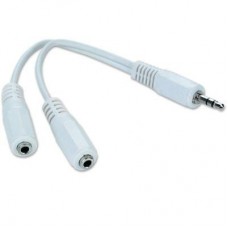 Кабель мультимедійний Jack 3.5mm папа/2xJack 3.5mm мама 0.1m Cablexpert (CCA-415W) Кабель мультимедійний Jack 3.5mm папа/2xJack 3.5mm мама 0.1m Cablexpert (CCA-415W)