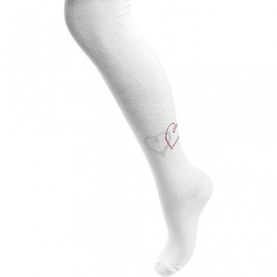 Колготки UCS SOCKS с сердечками из страз (M0C0302-1144-9G-white)