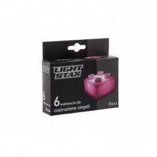 Цеглинки 2х2 LIGHT STAX Junior з LED підсвіткою Expansion Рожеві