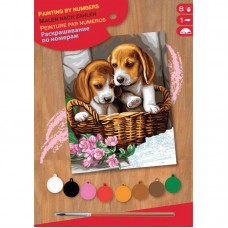 Набір для творчості Sequin Art Painting by numbers Junior Кошик цуценят 23*30см Набір для творчості Sequin Art Painting by numbers Junior Кошик цуценят 23*30см
