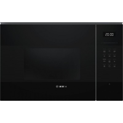 Мікрохвильова піч Bosch вбудована, 25л, електр. керув., 900Вт, гриль, дисплей, чорний