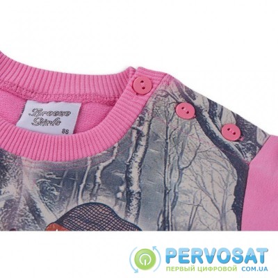 Набор детской одежды Breeze с девочкой и штанишками в цветочек (8075-104/G-pink)