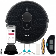 Робот-пилосос Sencor, 400Вт, h=9.8см, конт пил -0.475л, автон. робота до 120хв, вага-2.5кг, НЕРА, чорний Робот-пилосос Sencor, 400Вт, h=9.8см, конт пил -0.475л, автон. робота до 120хв, вага-2.5кг, НЕРА, чорний