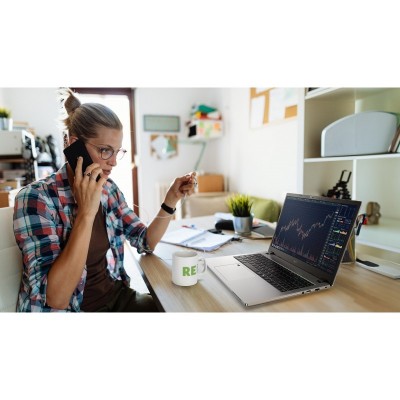 Ноутбук Acer TravelMate TMP215-55 15.6" FHD IPS, Intel 5-120U, 16GB, F1TB, UMA, Lin, сріблястий