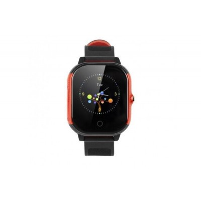 Дитячий GPS годинник-телефон GOGPS ME К23 чорний з червоним