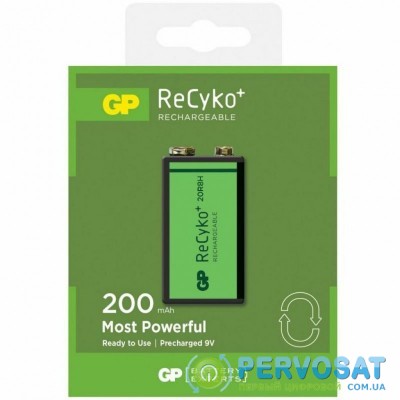 Аккумулятор Gp Крона ReCyko+ 200mAh (20R8HN-GB1 / 20R8HBE-U1 / 4891199074509)