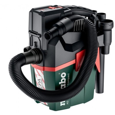 Пилосос акумуляторний Metabo AS 18 HEPA PC COMPACT, 18В, бак 6л, 2100л/хв, 3.8кг, без АКБ та ЗП