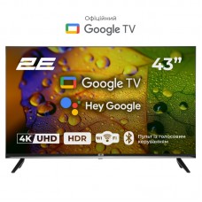 Телевізор 43" 2E LED 4K 60Hz Smart Google TV Black Телевізор 43" 2E LED 4K 60Hz Smart Google TV Black