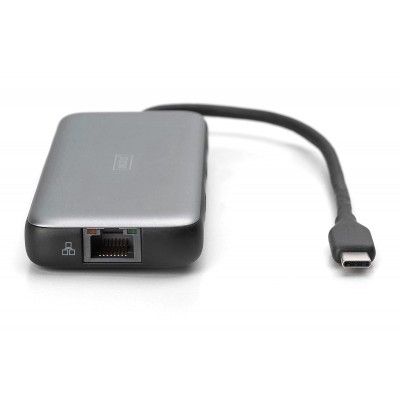 Док-станція DIGITUS USB-C > HDMI/2xUSB-A/USB-C/SD/MicroSD/RJ54