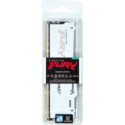 Пам'ять ПК Kingston DDR5 32GB 5600 FURY Beast RGB XMP Білий