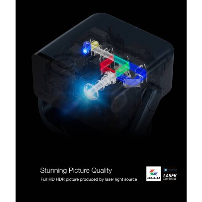 Проєктор Epson EF-21R FHD, 1000 lm, LASER, 1, Google TV, Quartz Rose