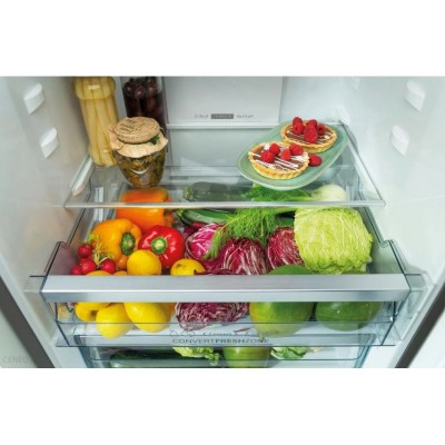 Холодильник Gorenje з нижн. мороз. камерою, 186х59х60см, 2 дв., Х- 207л, М- 97л, A+, NoFrost Plus, Fresh zone, дозатор для води, нерж