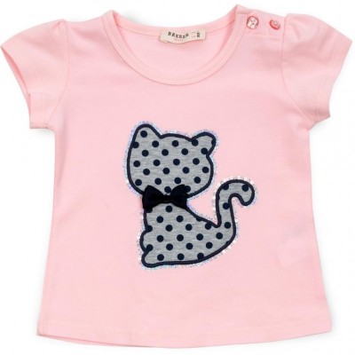Футболка дитяча Breeze з котиком і капрі (13390-80G-pink)
