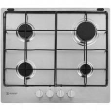 Варильна поверхня Indesit газова, 60см, турбо-конфорка, нерж