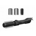 Фен-щітка Rowenta Renewal Brush Active, 1000Вт, 3 режими, іоніз-я, хол. обдув, оберт. насадка, 2 насадки, кераміка, чорний
