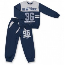 Спортивний костюм Breeze сірий меланж індиго "New York" (7938-98B-gray-blue) Спортивний костюм Breeze сірий меланж індиго "New York" (7938-98B-gray-blue)