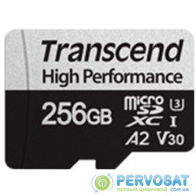 Карта памяті Transcend 256GB microSDXC C10 UHS-I U3 A2 R100/W85MB/s + SD