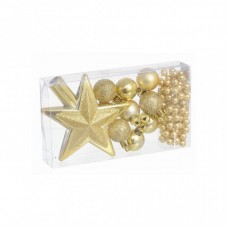 Ялинкова іграшка Jumi mix 10 шт пластик, золотий (5900410728851)