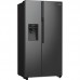 Холодильник SBS Gorenje, 179х70х92см, 2 двері, 376(190)л, А++, NF+, Інв., Зона св-ті, диспенсер, генератор льоду, Зовн. Диспл, чорний