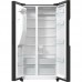 Холодильник SBS Gorenje, 179х70х92см, 2 двері, 376(190)л, А++, NF+, Інв., Зона св-ті, диспенсер, генератор льоду, Зовн. Диспл, чорний