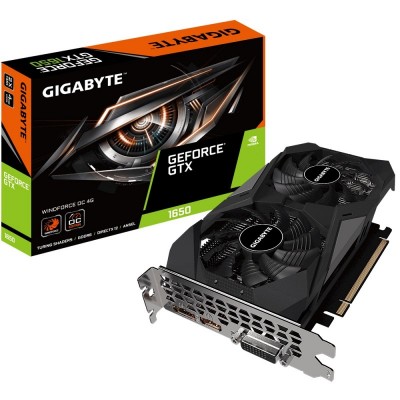Відеокарта GIGABYTE GeForce GTX1650 4GB DDR6 128bit DP-HDMI-DVI D6 WINDFORCE OC