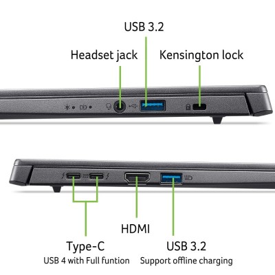 Ноутбук Acer Aspire 14 A14-52MT 14" WUXGA IPS Touch, Intel U7-258V, 32GB, F1TB, UMA, Win11, сірий