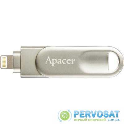 USB флеш накопитель Apacer 64GB AH790 Silver USB 3.1/Lightning (AP64GAH790S-1)