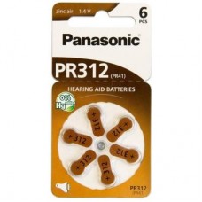 Батарейка PANASONIC PR41 / PR312 (1.4V) * 6 (PR-312/6LB) Батарейка PANASONIC PR41 / PR312 (1.4V) * 6 (PR-312/6LB)