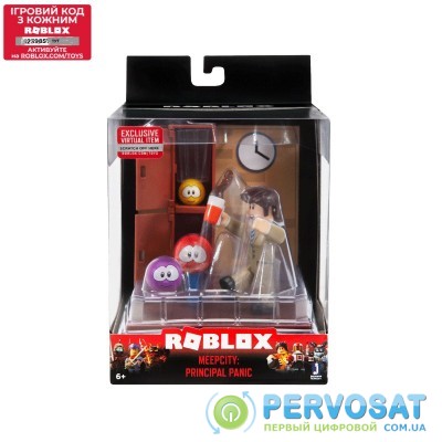 Roblox Игровая коллекционная фигурка Desktop Series Meep City: Principal Panic W6